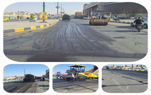 اجرای روکش آسفالت بلوار عمار یاسر قم با توزیع 1600 تن آسفالت